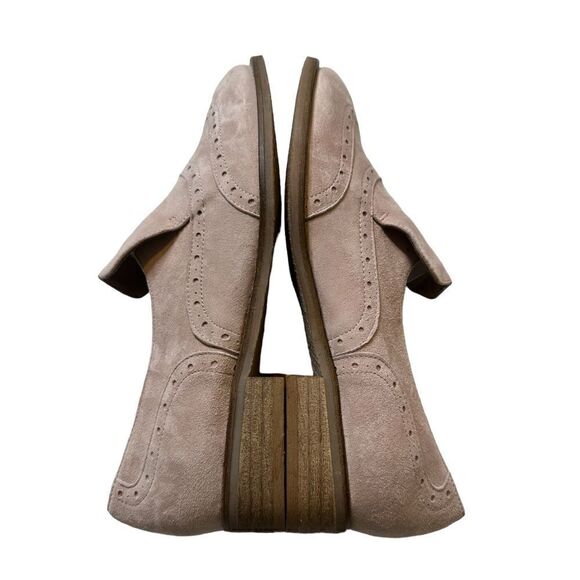 Maiden Lane Pink Suede Oxford Style Loafers Size 39 - Picture 8 of 10